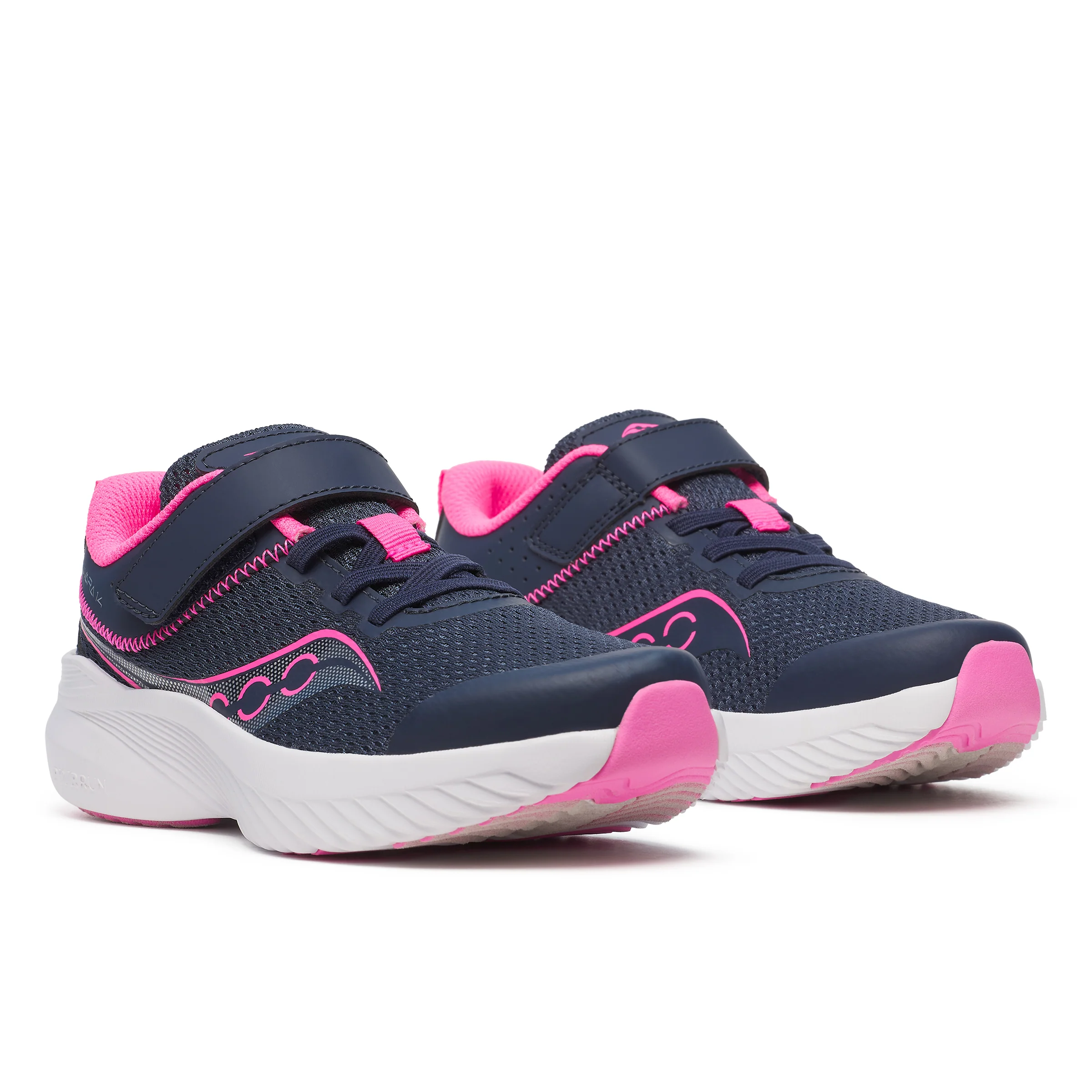 Kinvara 14 A/C Sneaker - Big Kid Pink/Navy - Image 2