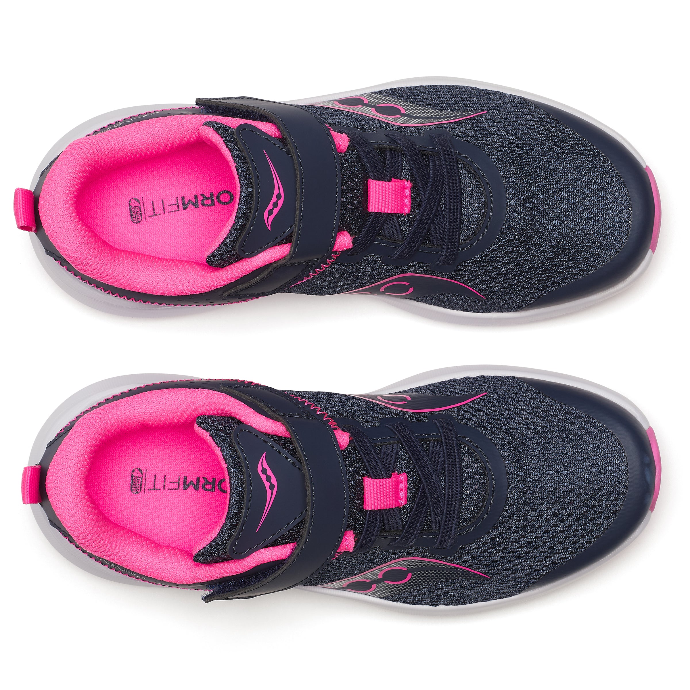 Kinvara 14 A/C Sneaker - Big Kid Pink/Navy - Image 5