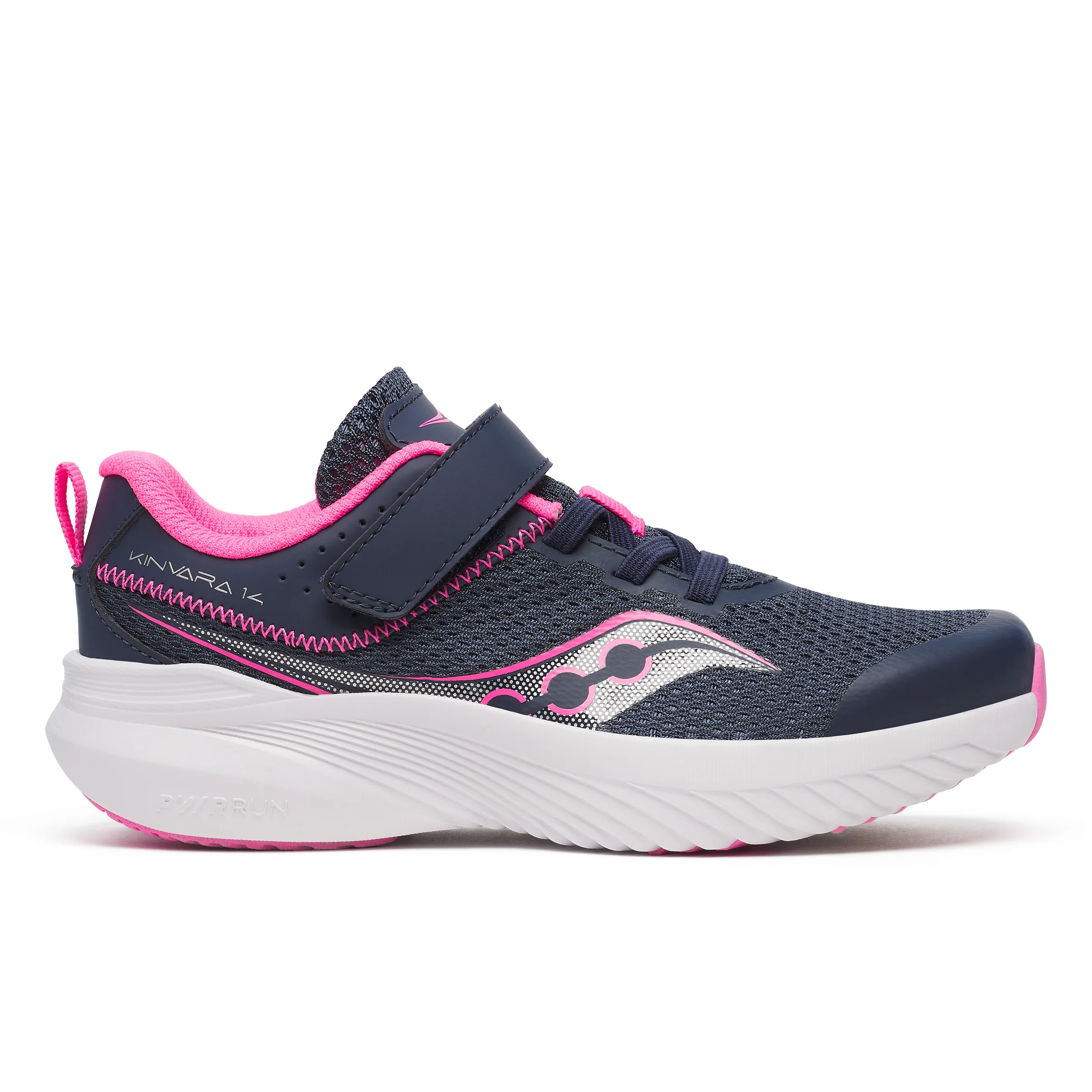 Kinvara 14 A/C Sneaker - Big Kid Pink/Navy - Image 7