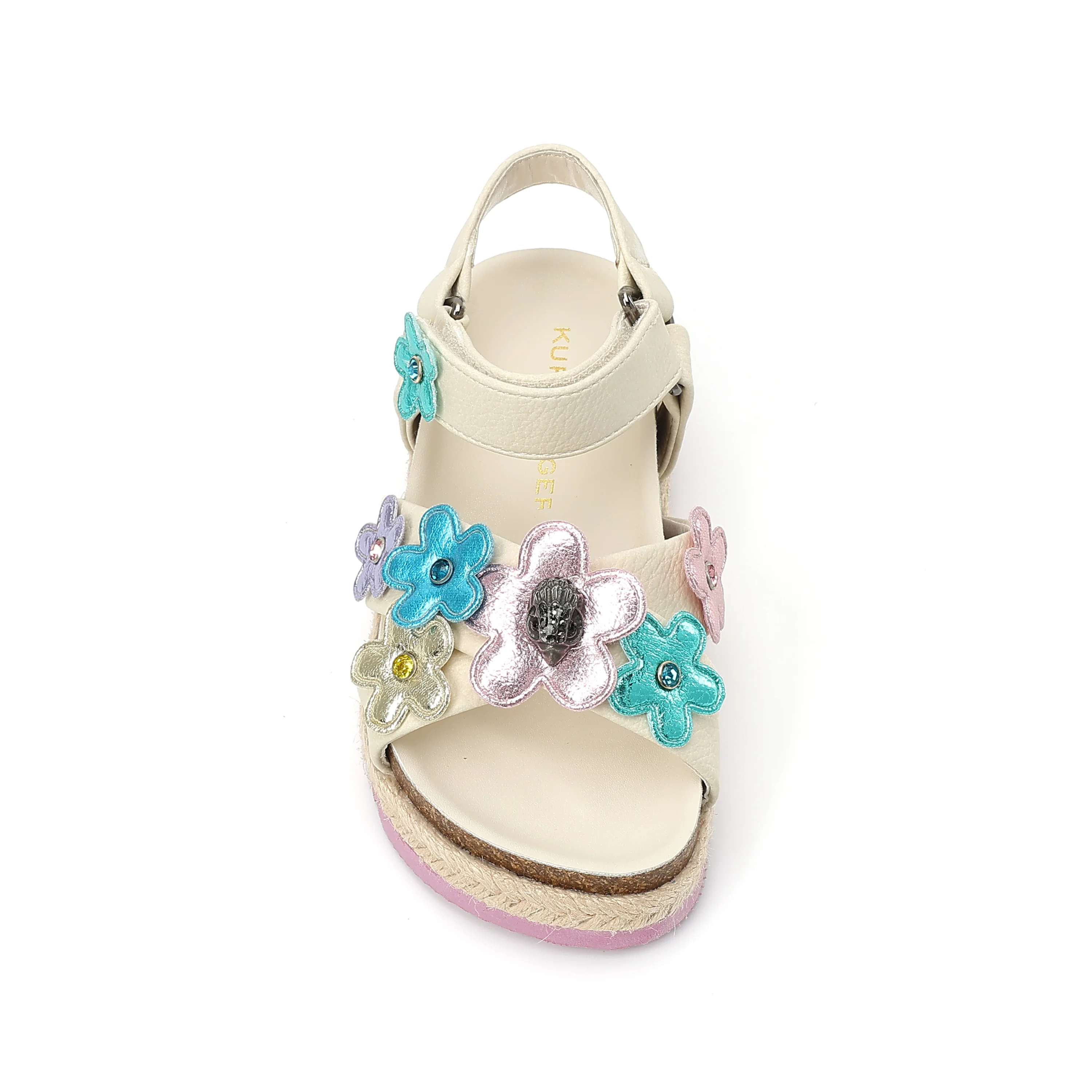 Mini Kensington Flower Sandal - Little Kid Bone Multi - Image 4