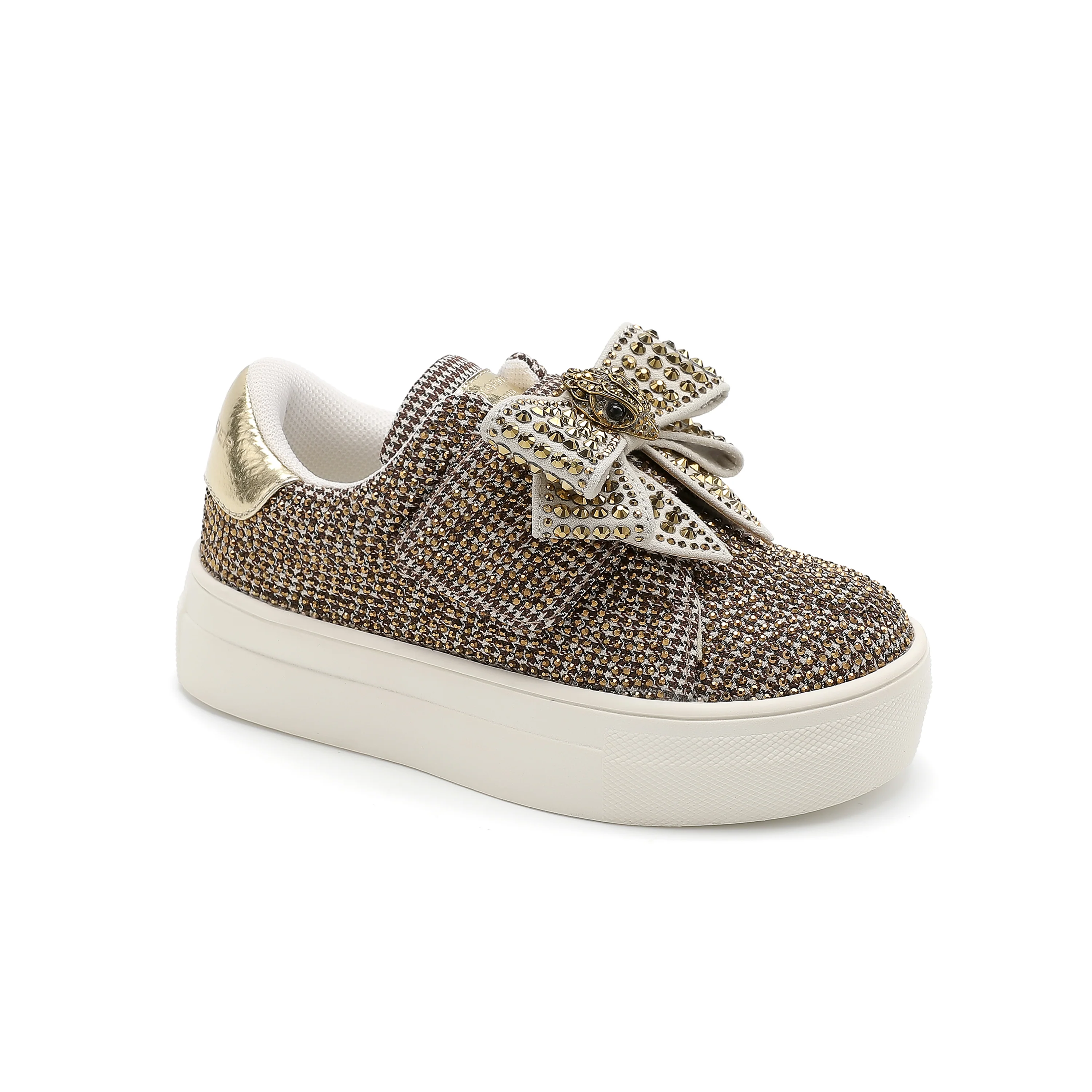 Mini Laney Bow Sneaker - Big Kid Beige - Image 2