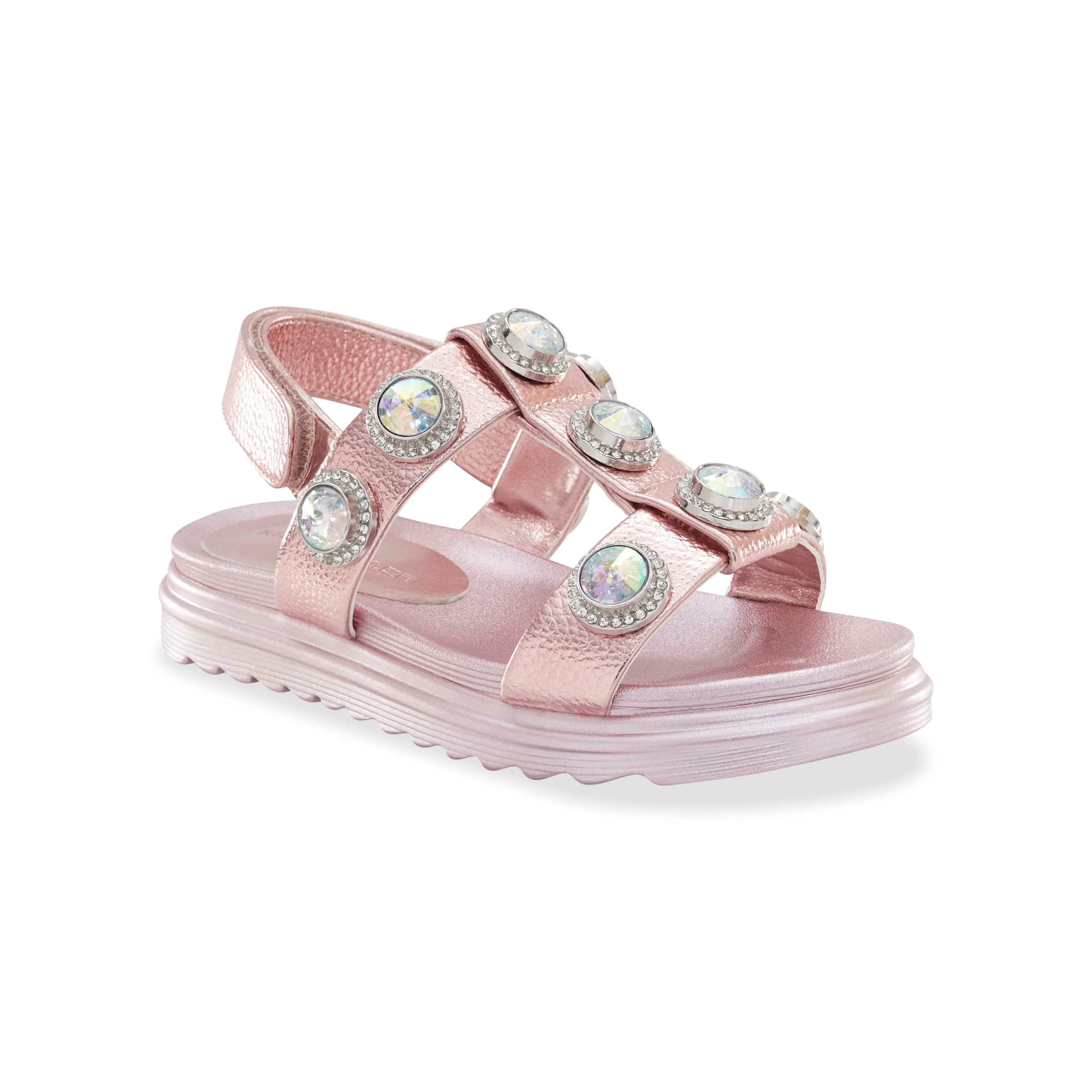 Mini Orson Crystal Sandal - Big Kid Pink - Image 2