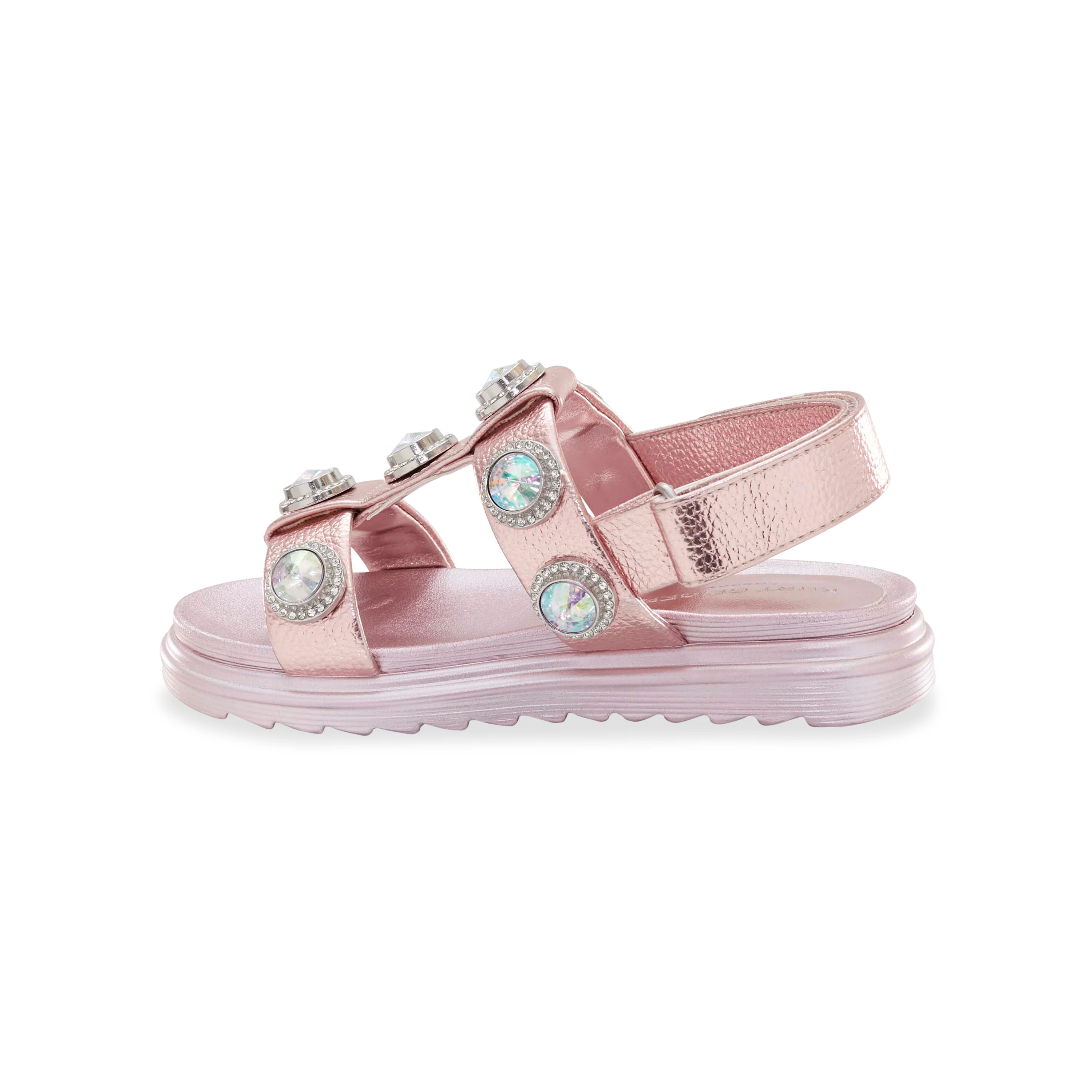 Mini Orson Crystal Sandal - Big Kid Pink - Image 7