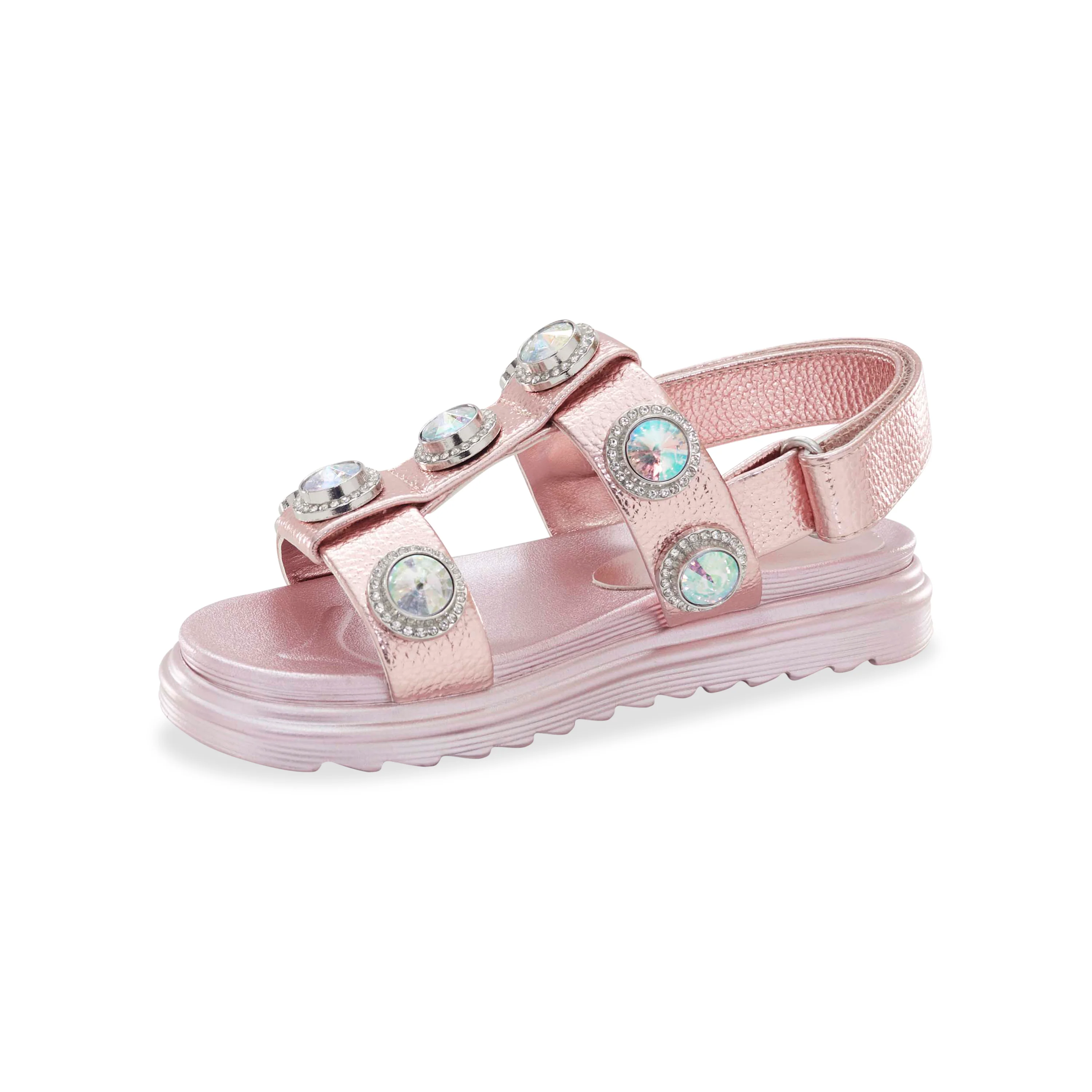 Mini Orson Crystal Sandal - Big Kid Pink - Image 8