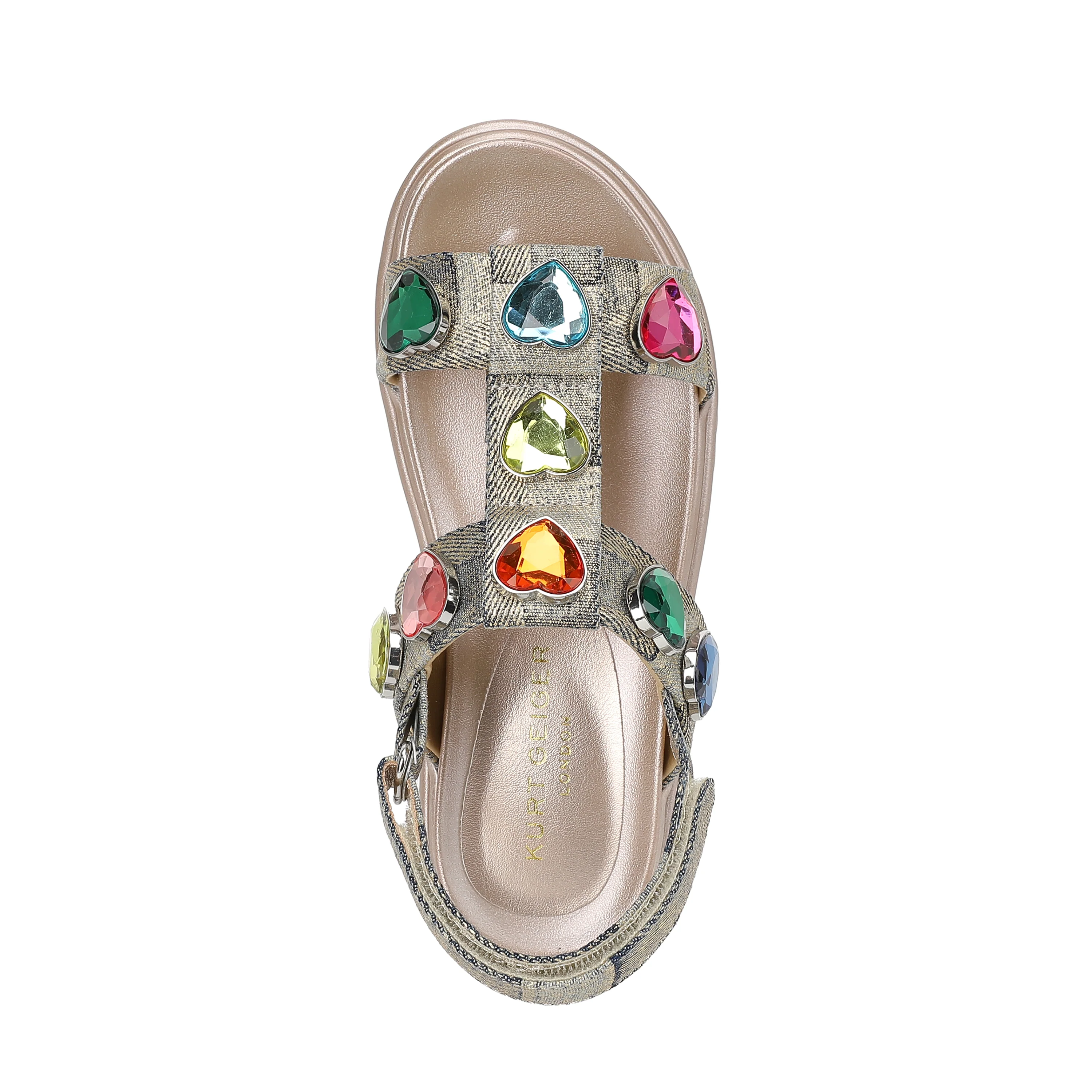 Mini Orson Hearts Sandal - Big Kid Gold - Image 5