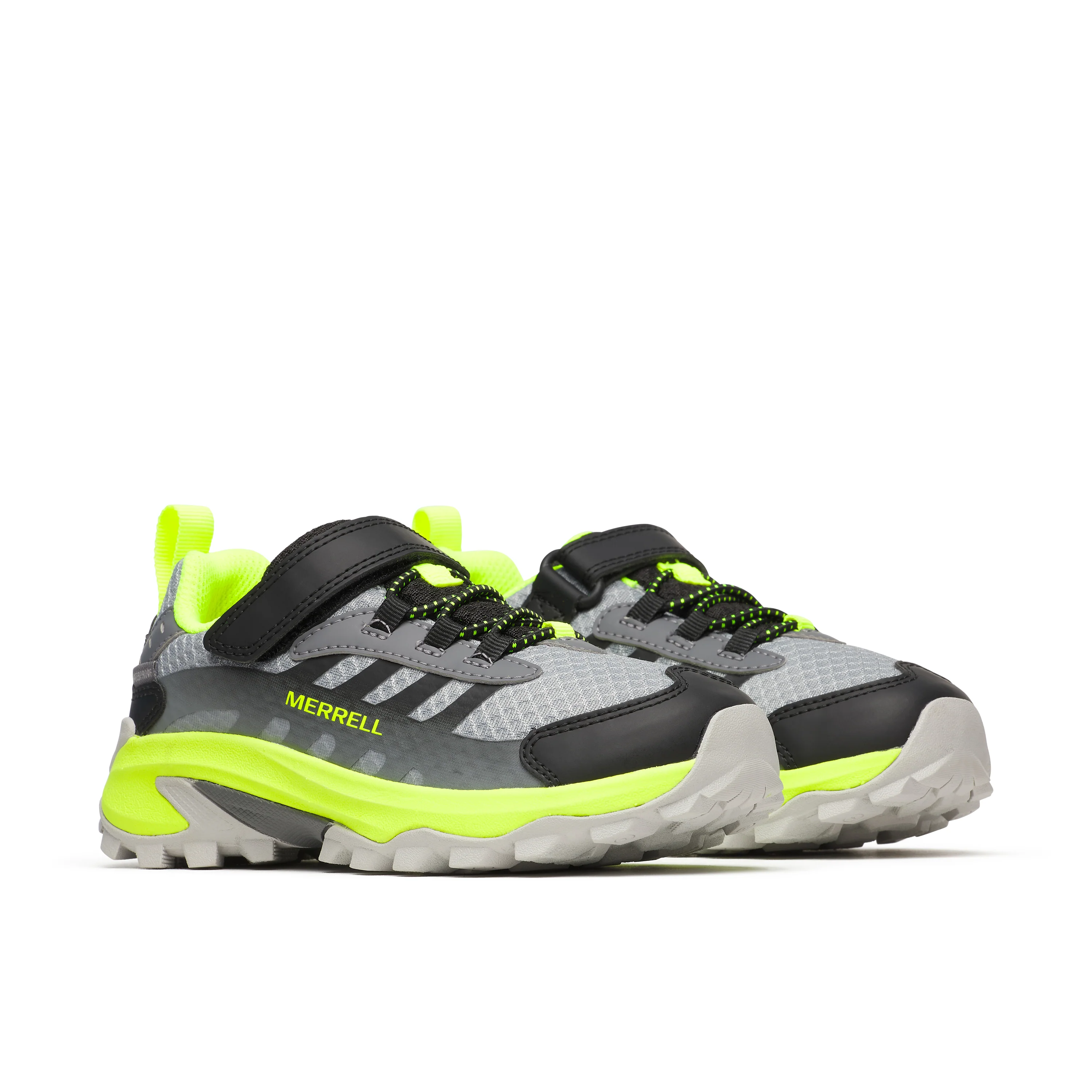 Moab Speed 2 Low A/C Waterproof Sneaker - Big Kid Grey/Black/Citron - Image 2