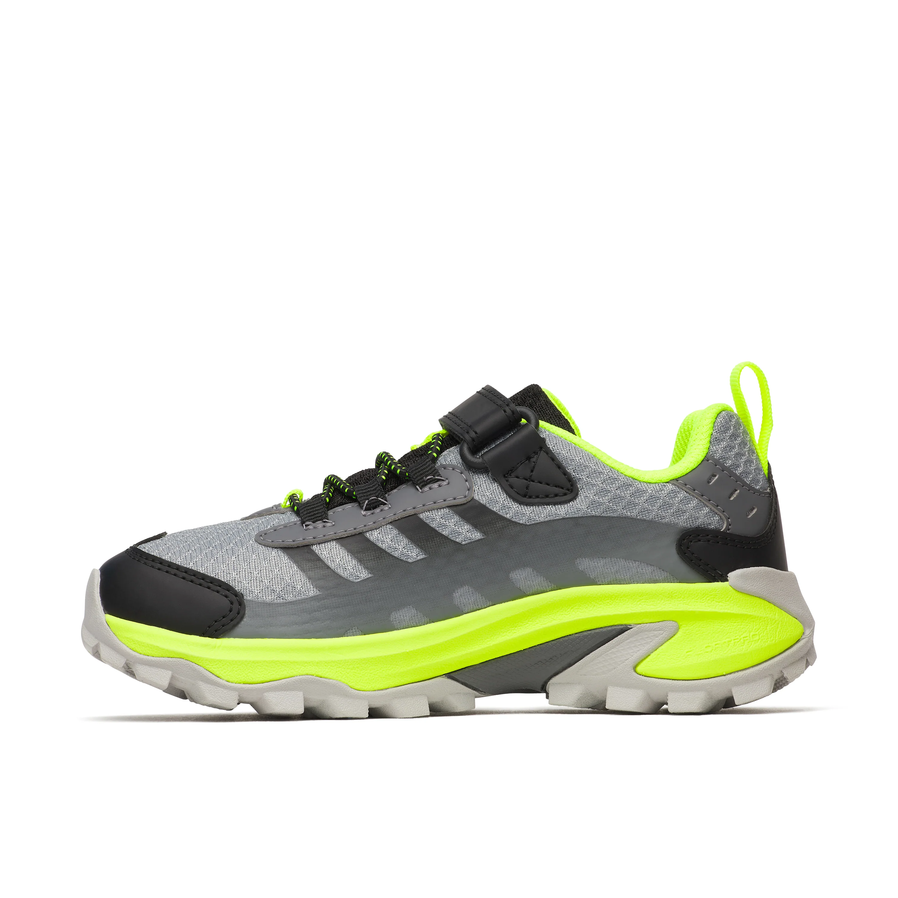 Moab Speed 2 Low A/C Waterproof Sneaker - Big Kid Grey/Black/Citron - Image 3