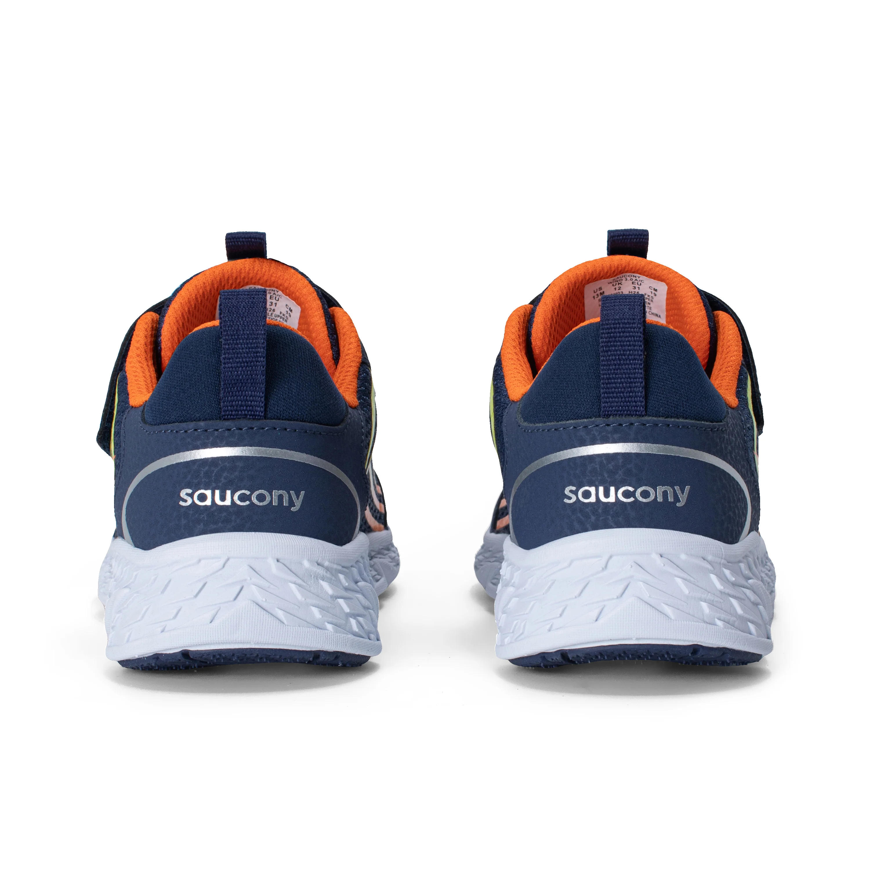 Wind 3.0 A/C Sneaker - Big Kid Navy/Orange - Image 4