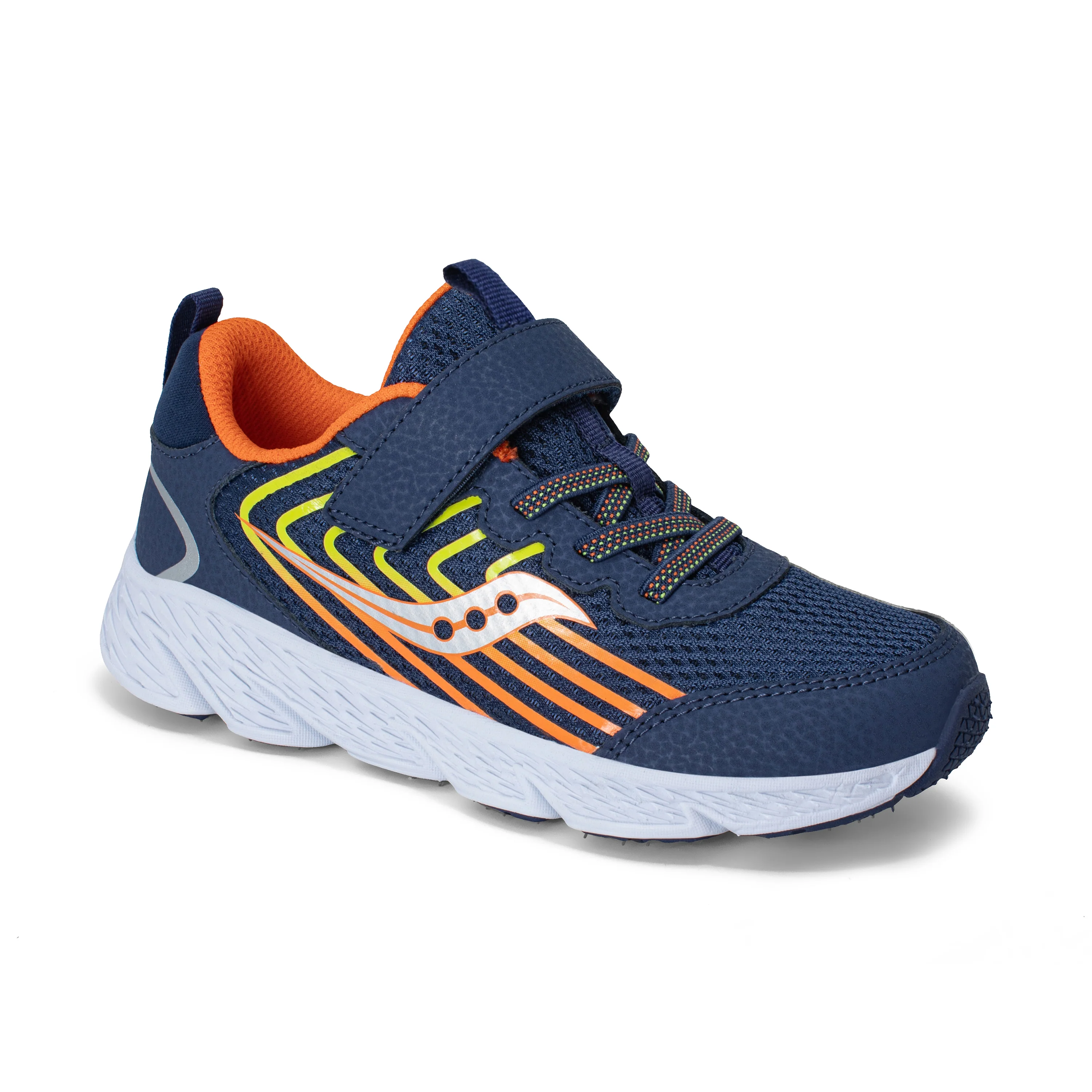 Wind 3.0 A/C Sneaker - Big Kid Navy/Orange - Image 7