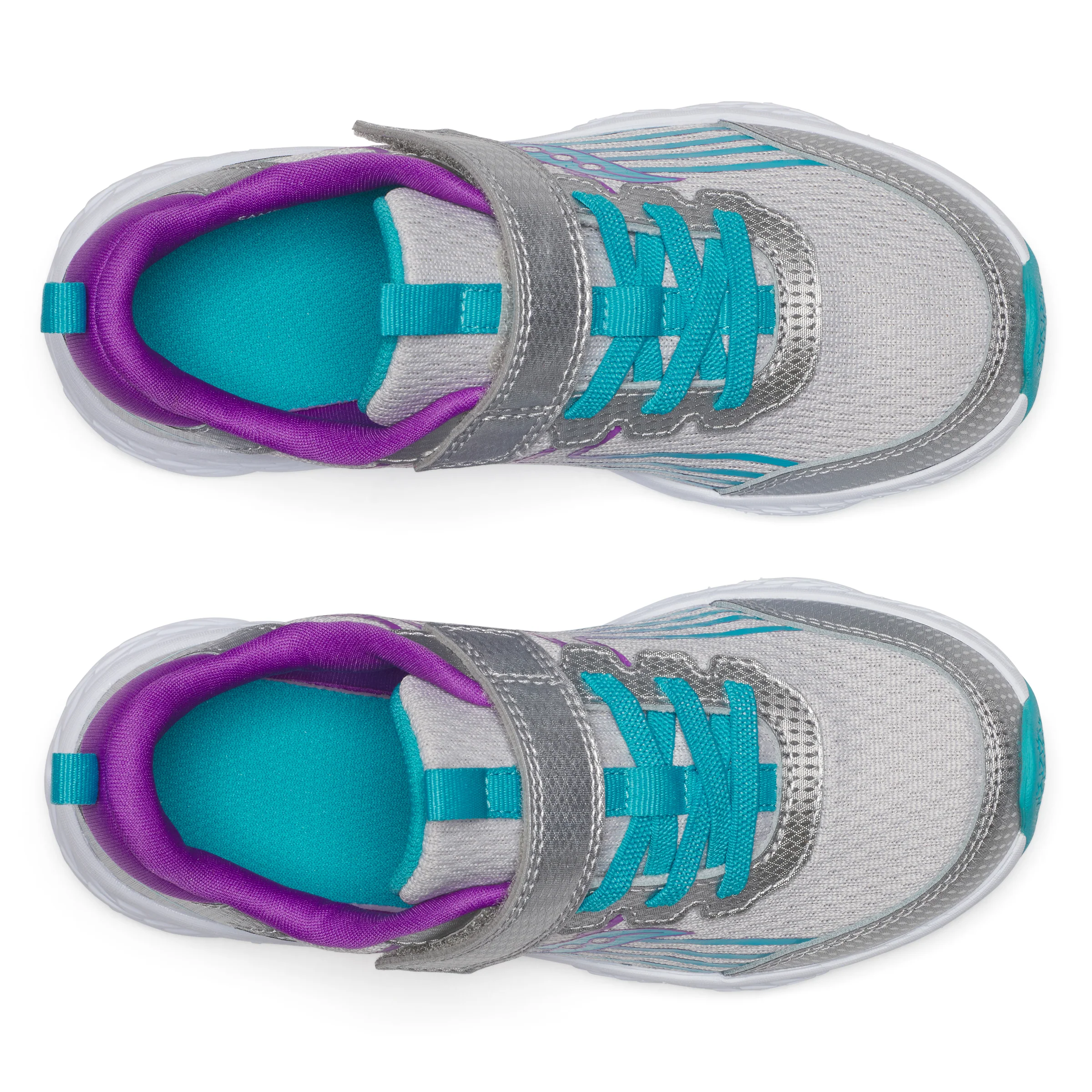 Wind 3.0 A/C Sneaker - Big Kid Silver/Turq - Image 5